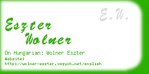 eszter wolner business card